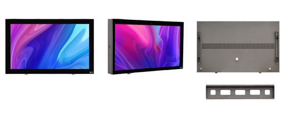 Ultra wąska rama Kiosk reklamowy na zewnątrz 55 cali szybko rozprasza ciepło